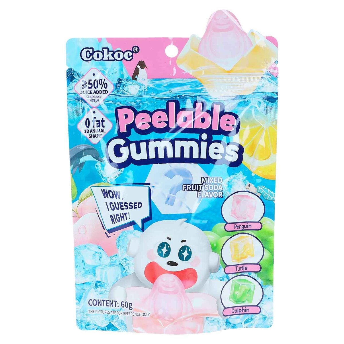 peelable gummies mixed fruits soda